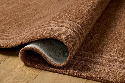 Loloi Leanne Ford Craven Collection CVN-02 Spice/Rose 7'-9" x 9'-9" Area Rug Geometrical, Patterned, Neutral, Living Room, Bedroom, Dining Room