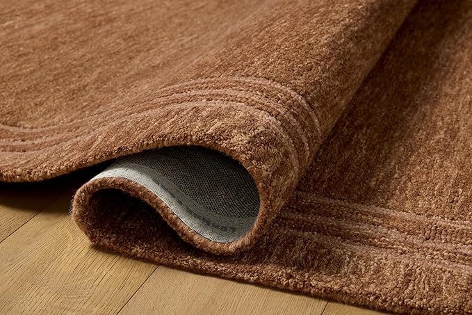 Loloi Leanne Ford Craven Collection CVN-02 Spice/Rose 2'-6" x 7'-6" Runner Rug Geometrical, Patterned, Neutral, Hallway, Kitchen, Mudroom, and Bathroom