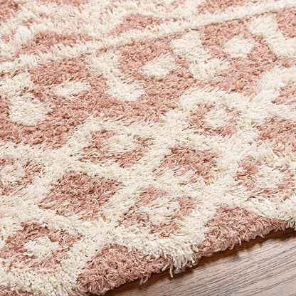 Livabliss Hapsburg Moroccan Shag Area Rug,7'10" x 10'3",Dusty Pink