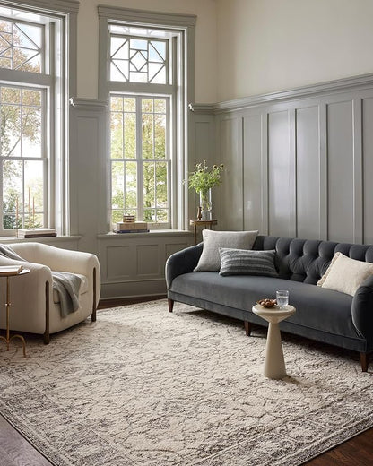 Loloi Magnolia Home by Joanna Gaines Gigi Collection GIG-02 Ivory/Stone 9'-2" x 13' Area Rug