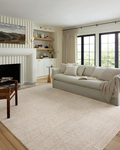 Loloi Kamala Collection KAM-03 Natural/Mist 4'-0" x 6'-0" Accent Rug