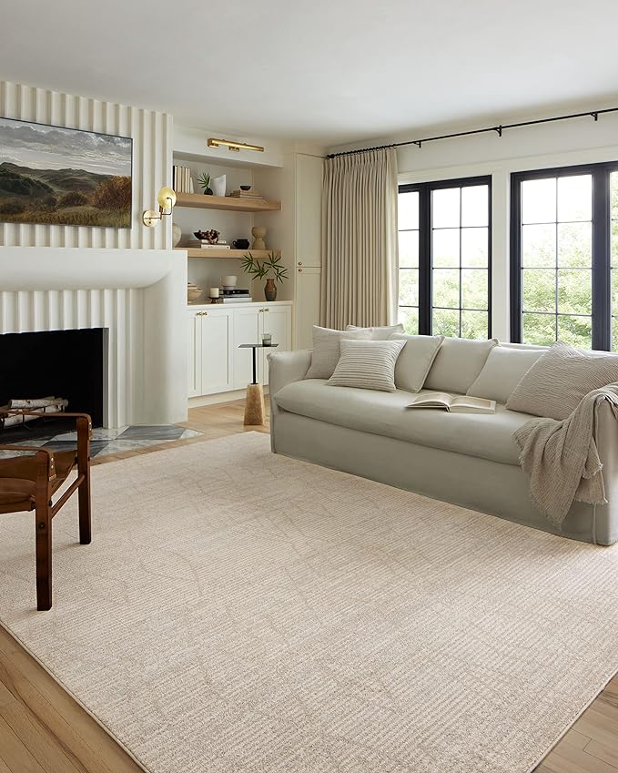 Loloi Kamala Collection KAM-03 Natural/Mist 5'-3" x 7'-9" Area Rug