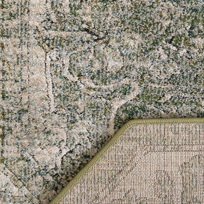 Unique Loom Isabella Collection Area Rug - Adjani (5' 1" Octagon, Green/ Ivory)