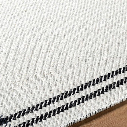 Mark&Day Wool Rugs, 4x6 Janmichael Cottage Light Silver/Black Area Rug, Silver Black Carpet for Living Room, Bedroom or Kitchen (3'6" x 5'6")