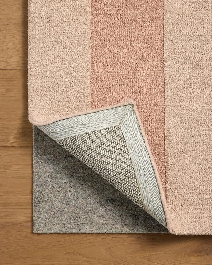 Loloi Leanne Ford Craven Collection CVN-01 Blush/Rose 7'-9" x 9'-9" Area Rug Geometrical, Patterned, Neutral, Living Room, Bedroom, Dining Room