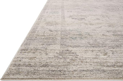 Loloi Magnolia Home by Joanna Gaines Millie Collection MIE-01 Silver/Dove 9'-6" x 13'-1", .25" Pile Height, Area Rug