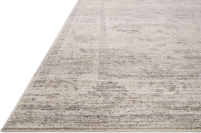 Loloi Magnolia Home by Joanna Gaines Millie Collection MIE-01 Silver/Dove 7'-10" x 10', .25" Pile Height, Area Rug
