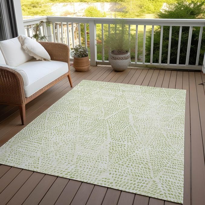 Addison Rugs Chantille ACN591 Aloe 10' x 14' Indoor Outdoor Area Rug, Easy Clean, Machine Washable, Non Shedding, Bedroom, Living Room, Dining Room, Kitchen, Patio Rug