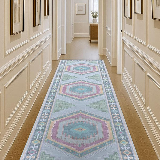 Fame Living Washable Area Rug. Modern Farmhouse. Vintage. Turkish. Bohemian. Distressed. Oriental. Traditional. Rugs for Living Room. Dining. Bedroom. Office. Entryway. Foyer. (856GP, 2'5" x 4'9")