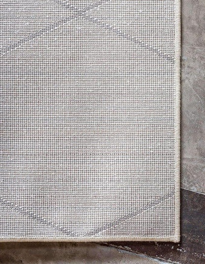 Unique Loom Trellis Frieze Collection Area Rug - Geometric (7' Square, Ivory/ Gray)