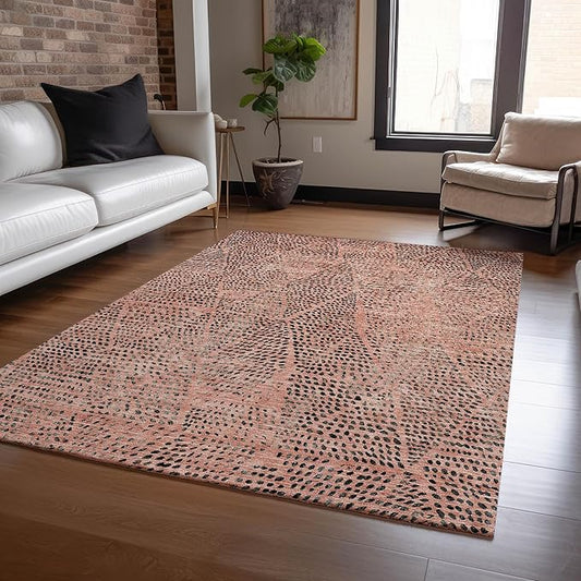 Addison Rugs Chantille ACN591 Salmon 3' x 5' Indoor Outdoor Area Rug, Easy Clean, Machine Washable, Non Shedding, Bedroom, Living Room, Dining Room, Kitchen, Patio Rug