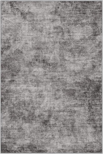 LUMI 5x8 Washable Area Rug for Living Room, Ultra Soft Modern Neutral Grey Rugs Non Slip with Rubber Backing, Low Profile, High Traffic, Stain Resistant Carpets, Ideal for Bedroom, Dining Room