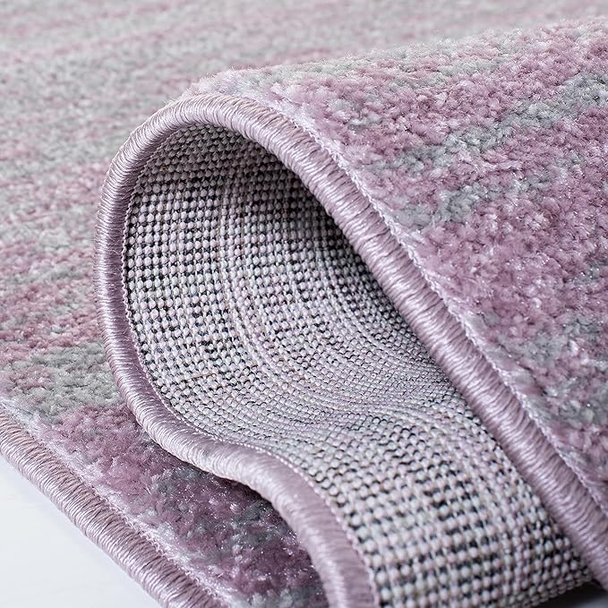SAFAVIEH Adirondack Collection Area Rug - 6'7" Square, Purple & Green, Modern Ombre Design, Non Shedding & Easy to Clean, Ideal for Living Room, Bedroom, Office, Dining Space (ADR113V)