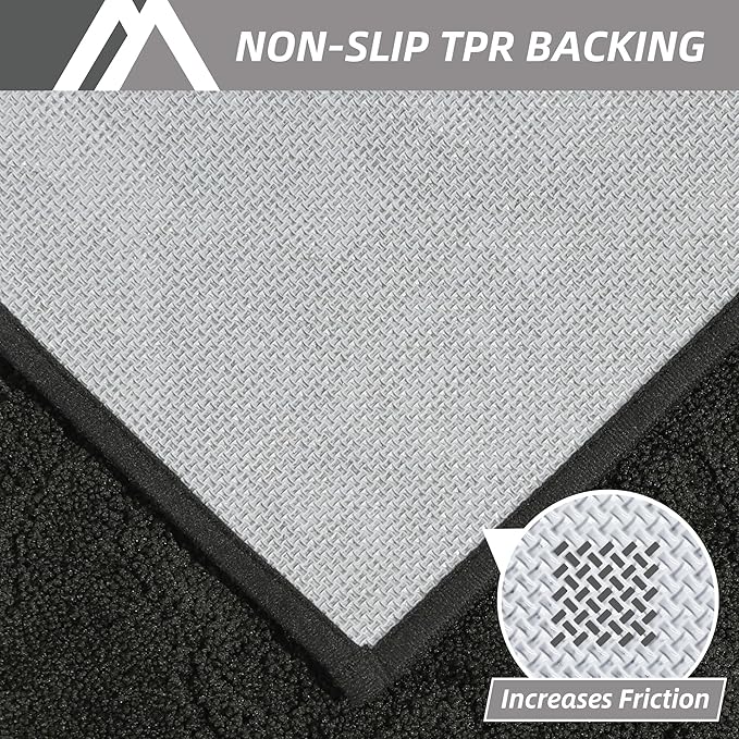 COSY HOMEER Door Mat 32”x48”,Absorbent Dirt Trapper Entryway Rugs,Non-Slip Welcome Mat,Washable Entry Rugs,Low Pile Doormat for Front Back Door,Wet Shoes & Paws,Black