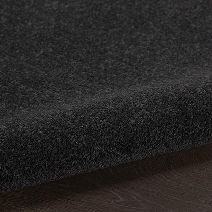 Nourison Home Nourison Essentials Black 2'2" x 16' Area Rug - Easy Clean, Non Shedding, Bed Room, Living Room, Dining Room, Kitchen (16' Runner)