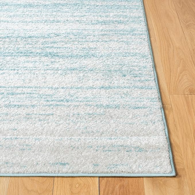 SAFAVIEH Area Rug 10x14 - Adirondack Collection - Large - Aqua & Ivory, Modern Ombre Design, Non Shedding & Easy to Clean, Ideal for Living Room, Bedroom, Office, Dining Space (ADR113J)