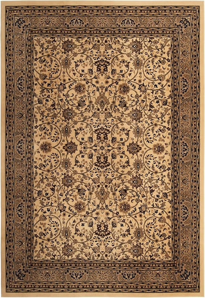 Unique Loom Sialk Hill Collection Area Rug - Washington (10' x 14' Rectangle Ivory/Black)