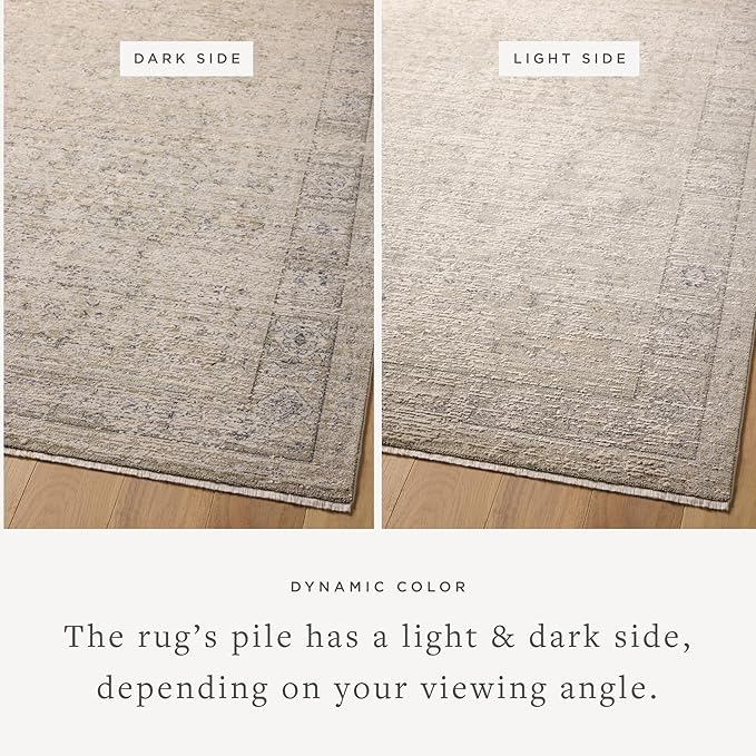 Loloi Amber Lewis Alie Collection ALE-03 Taupe/Dove 9'-6'' x 13'-1'', .13'' Pile Height, Area Rug