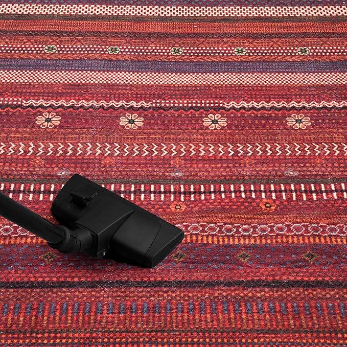 Keen Home Design 4x6 Rug - Machine Washable Area Rug with Non-Slip Backing, Ideal for Living Room, Dining Room, Bedroom - Vintage, Easy Clean, Durable, Low Pile Rug - (4' x 6')