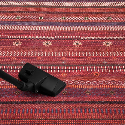 Keen Home Design 10x14 Rug - Machine Washable Area Rug with Non-Slip Backing, Ideal for Living Room, Dining Room, Bedroom - Vintage, Easy Clean, Durable, Low Pile Rug - (9'7" x 14')