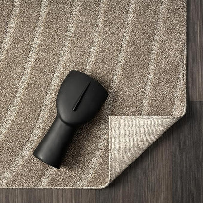 LUXE WEAVERS Modern Geometric Wave Taupe 6x9 Area Rug