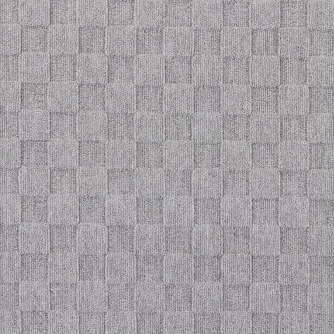 ANSSO 5x7 Wool Rugs for Living Room,80% Merino Wool and 20% Cotton Soft Tufted Area Rug with Cotton Non-Slip Backing,Large Area Rug for Bedroom Bedroom, Dining and Home Office (Deep Gray)