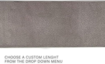 Custom Made Runner Rug Low Pile with Rubber Backing for Kitchen Foyer Hallway Entry Choose Your Length Size 31 Inch Wide Solid and Plain Dark Grey Color (3 feet x 31 Inch)