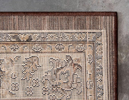 Unique Loom Sialk Hill Collection Area Rug - Washington (2' 2" x 3' 1" Rectangle Brown/Black)