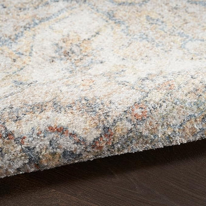 Nourison Home Astra Machine Washable Traditional Grey/Multi 2'2" x 4' Area Rug, Easy Clean, Non Shedding, Bed Room, Living Room, Dining Room, Kitchen (2x4)
