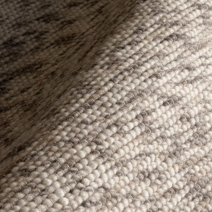 Rugs USA Marilyn Charcoal/Ivory, 5' x 8', Hand Woven, Marled, Wool, Soft and Cozy, High Traffic, Stain Resistant, Easy Clean, Durable Area Rug for Bedroom, Living Room, Dining, Den, Foyer
