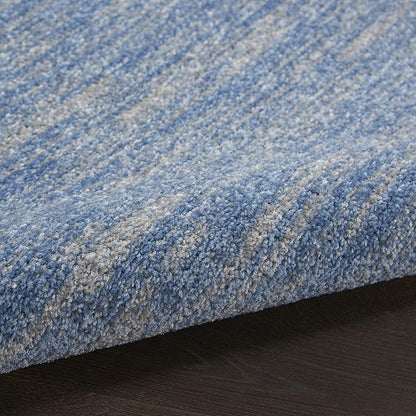 Nourison Home Nourison Essentials Blue Grey 8' x 10' Area Rug - Easy Clean, Non Shedding, Bed Room, Living Room, Dining Room, Kitchen (8' x 10')
