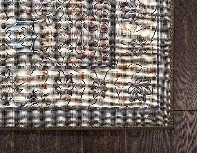 Unique Loom Espahan Collection Area Rug - Cape Cod (2' 2" x 3' 1" Rectangle, Green/ Black)