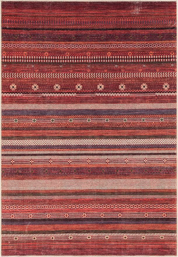 Keen Home Design 3x5 Rug - Machine Washable Entry Rug with Non-Slip Backing, Ideal for Enteryway, Kitchen, Bathroom, Laundry Room - Vintage, Easy Clean, Durable, Low Pile Rug - (3' x 5')