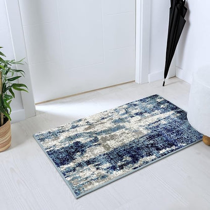 LUXE WEAVERS Modern Abstract Art Light Blue 2x3 Area Rug