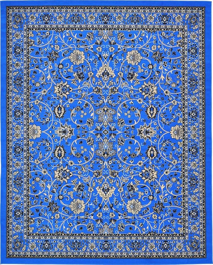 Unique Loom Sialk Hill Collection Area Rug - Washington (7' 10" x 10' Rectangle Dark Blue/Black)