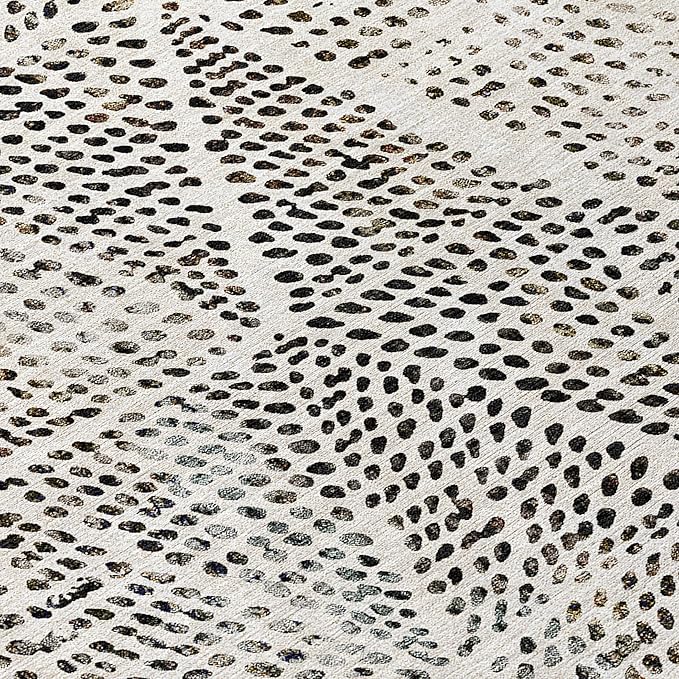 Addison Rugs Chantille ACN591 Ivory 10' x 14' Indoor Outdoor Area Rug, Easy Clean, Machine Washable, Non Shedding, Bedroom, Living Room, Dining Room, Kitchen, Patio Rug