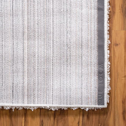 Unique Loom Solid Shag Collection Area Rug (3' 3" x 5' 3" Rectangle, Snow White)