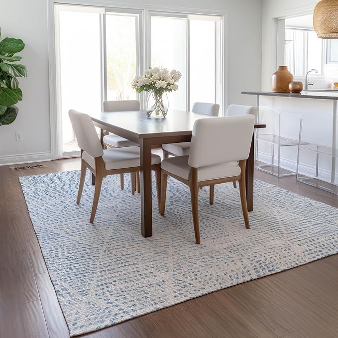 Addison Rugs Chantille ACN591 Denim 8' x 10' Indoor Outdoor Area Rug, Easy Clean, Machine Washable, Non Shedding, Bedroom, Living Room, Dining Room, Kitchen, Patio Rug