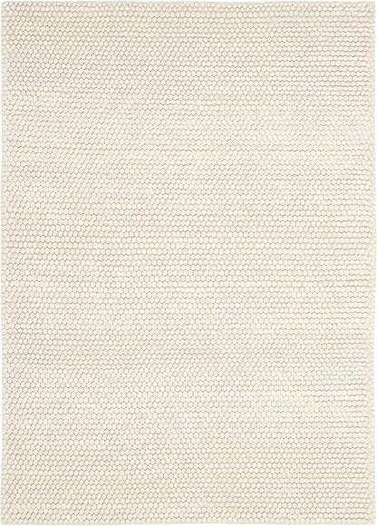 SAFAVIEH Area Rug 4x6 - Natura Collection - Ivory, Handmade Wool Blend, Textured Design, Ideal for Living Room, Bedroom, Dining Space (NAT620A)