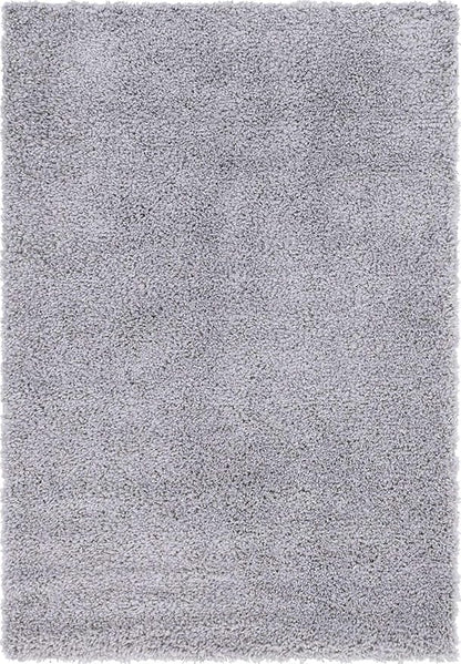 Unique Loom Davos Shag Collection Area Rug - Solid (4' 1" x 6' 1" Rectangle, Sterling)