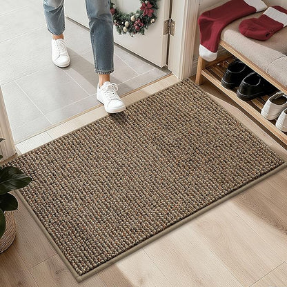 BEQHAUSE 2x3 Entryway Rug Indoor Door Mat Non-Slip Washable, Hallway Rugs Absorbent & Stain Resistant Hall Carpet Runner Rugs for Entryway, Front Door Floor Mats Laundry Room Rugs for Entry, Taupe