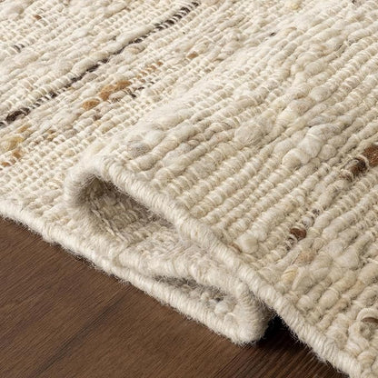 Rugs USA Juju Ivory/Grey, 4' x 6', Handmade, Diamond Trellis, Wool, Soft and Cozy, High Traffic, Stain Resistant, Easy Clean, Durable Area Rug for Bedroom, Living Room, Dining, Foyer, Entryway