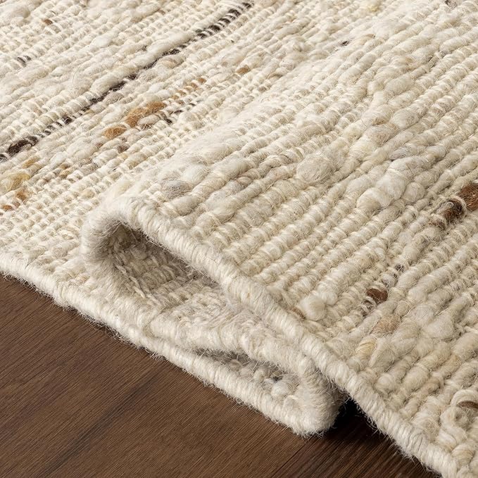 Rugs USA Juju Ivory/Grey, 5' x 8', Handmade, Diamond Trellis, Wool, Soft and Cozy, High Traffic, Stain Resistant, Easy Clean, Durable Area Rug for Bedroom, Living Room, Dining, Foyer, Entryway