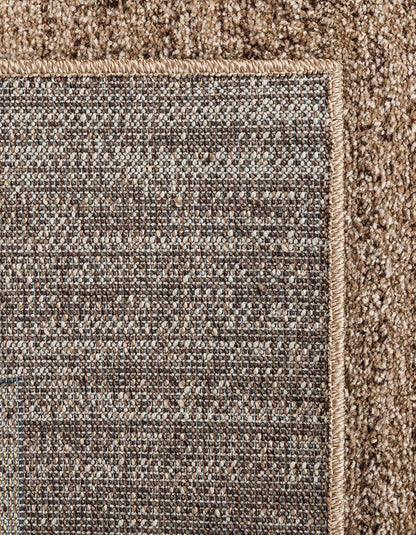 Rugs.com Angelica Collection Rug – 6 Ft Runner Light Brown Medium-Pile Rug Perfect for Hallways, Entryways
