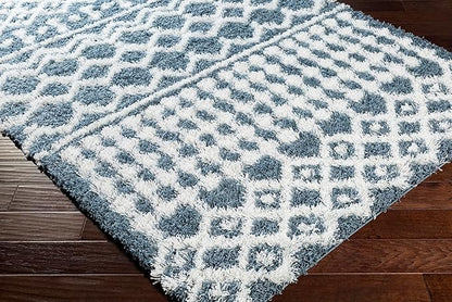 Livabliss Hapsburg Moroccan Shag Area Rug, 7'10" x 10'2", Denim