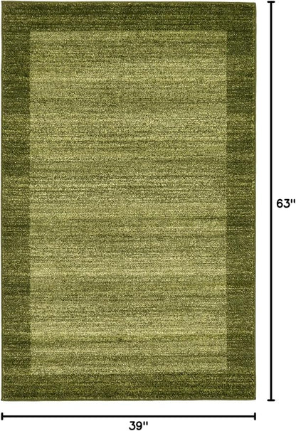 Rugs.com Angelica Collection Rug – 3' x 5' Light Green Medium Rug Perfect for Entryways, Kitchens, Breakfast Nooks, Accent Pieces