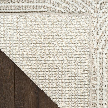 Nourison Home Textured Home Beige Ivory 7'10" x 9'10" Area Rug - Easy Clean, Non Shedding, Bed Room, Living Room, Dining Room, Kitchen (8' x 10')