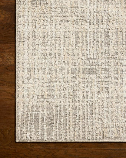 Loloi Amber Lewis Bexley Collection BEX-07 Natural/Dove 2'-7" x 4' Accent Rug Neutral, Textured, Living, Bedroom, Dining, Carpet