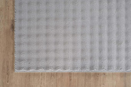 CAMILSON Modern Gray Non Slip Rug 5x7 Ultra Soft High Pile Area Rugs Non Skid Rubber Backing Durable & Easy to Clean Carpet for Living Room Bedroom Kids Room Indoor Use (5 x 7 Gray)