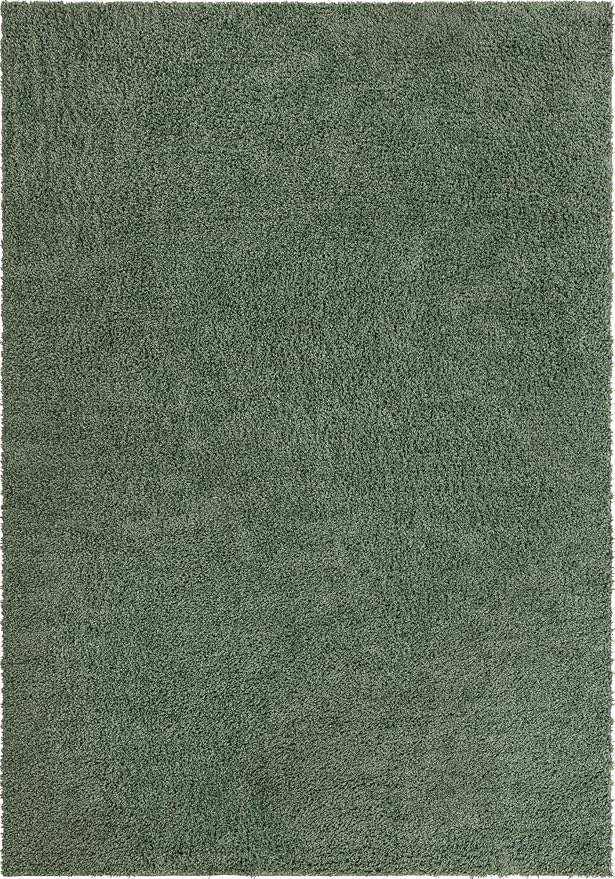 Unique Loom Davos Shag Collection Area Rug - Solid (10' x 14' 1" Rectangle, Sage)